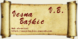 Vesna Bajkić vizit kartica